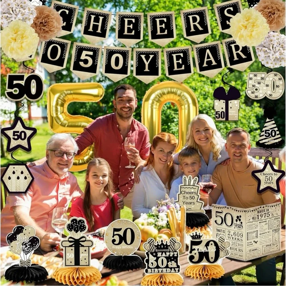 Cheers to 50 Years Party Decoration Set